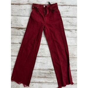 Zara Red Signature The 90's Full Length‎ Denim Jeans Straight Leg Size 2 Cotton